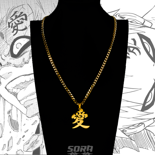 Gold Gaara "Love" Kanji CHain